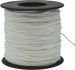 White weaved nylon cord with core,  1.5 mm