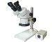 ASCO Binocular Microscope SPZ-50SBGM with zoom and stand: : 6.7 bis 50 x 54 Ring illuminator with 54 white LEDs 6400 K, continuo